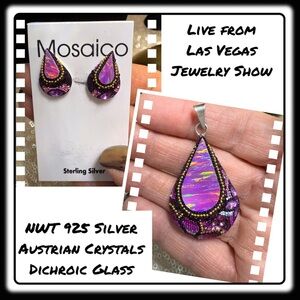 NWT Mosaico Austrian Crystal pendant necklace & earrings 💕💕 new line! 💕💕